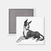 Dog Great Dane Mantle Magnet (Vorderseite/Rückseite)