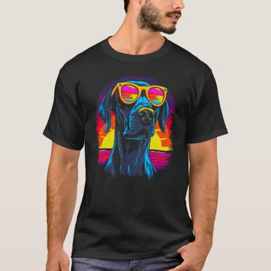Dog Great Dane Sunglasses T-Shirt (Vorderseite)