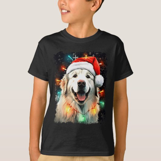Dog Great Pyrenees Christmas T-Shirt (Vorderseite)