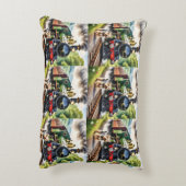 Dog Greeting steam train Dekokissen (Rückseite(Vertikal))