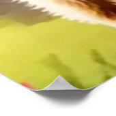 Dog Greeting steam train Poster (Ecke)