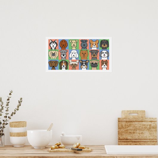Dog Grid Poster (Küche)