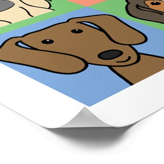 Dog Grid Poster (Ecke)