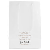 Dog Gromer Spa Cute Dog Personalized Pink Gift Bag Mittlere Geschenktüte (Rückseite)