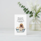 Dog Groomer Afghan Hound Visitenkarte (Stehend Vorderseite)