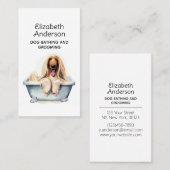 Dog Groomer Afghan Hound Visitenkarte (Vorne/Hinten)