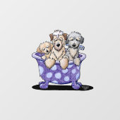 Dog Groomer Art Window Clying Fensteraufkleber (Blatt)