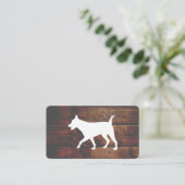 Dog Groomer | Ausbilder | Tier | Holz Visitenkarte (Stehend Vorderseite)