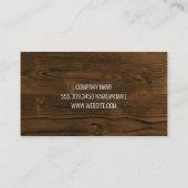 Dog Groomer | Ausbilder | Tier | Holz Visitenkarte (Rückseite)