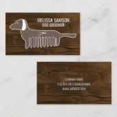 Dog Groomer | Ausbilder | Tier | Holz Visitenkarte (Vorne/Hinten)