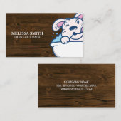 Dog Groomer | Badewanne und Blasen Visitenkarte (Vorne/Hinten)