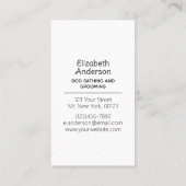 Dog Groomer Bichon Frise Visitenkarte (Rückseite)