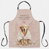 Dog Groomer Blush Elegant Schürze (Vorderseite)