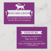 Dog Groomer Business Card - Personalizable Visitenkarte (Vorne/Hinten)