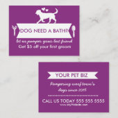 Dog Groomer Business Card - Personalizable Visitenkarte (Vorne/Hinten)