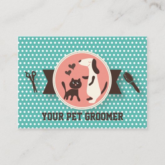 Dog Groomer Business Card - Personalizable Visitenkarte (Vorderseite)