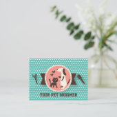 Dog Groomer Business Card - Personalizable Visitenkarte (Stehend Vorderseite)