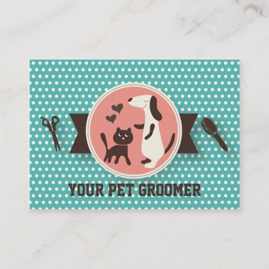 Dog Groomer Business Card - Personalizable Visitenkarte (Vorderseite)