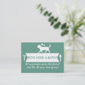 Dog Groomer Business Card - Personalizable Visitenkarte (Stehend Vorderseite)
