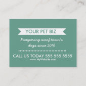 Dog Groomer Business Card - Personalizable Visitenkarte (Rückseite)