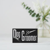 Dog Groomer Business Card Visitenkarte (Stehend Vorderseite)