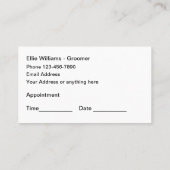 Dog Groomer Classic Visitenkarten Visitenkarte (Rückseite)