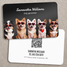 🐶 Dog Groomer Custom QR Visitenkarte