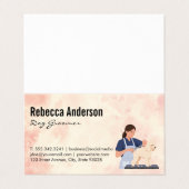 Dog Groomer Cutting Hair Visitenkarten (Außenseite Aufgefaltet)