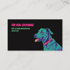 Dog Groomer Dog Care Black Visitenkarte