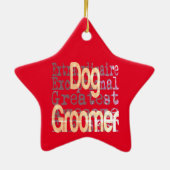 Dog Groomer Extraordinaire Keramik Ornament (Hinten)