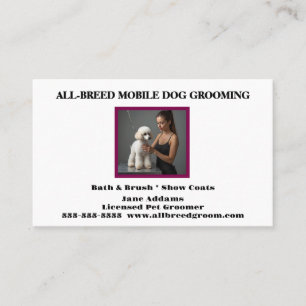 Dog Groomer Foto Pet Groomer Dog Walker Boarding Visitenkarte