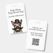 Dog Groomer Funny QR Code Ausweis (Front & Back)