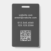 Dog Groomer Funny QR Code Gray Ausweis (Rückseite)