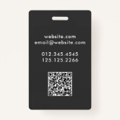 Dog Groomer Funny QR Code Gray Ausweis (Rückseite)