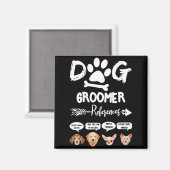 Dog Groomer Geschenkreferenzen zum Aufbauen von Hu Magnet (Vorderseite/Rückseite)