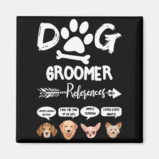 Dog Groomer Geschenkreferenzen zum Aufbauen von Hu Magnet (Vorne)