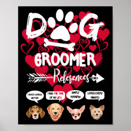 Dog Groomer Geschenkreferenzen zum Aufbauen von Hu Poster