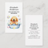 Dog Groomer Golden Doodle Visitenkarte (Vorne/Hinten)