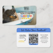 Dog Groomer Google Review Template mit QR - Visitenkarte (Vorne/Hinten)