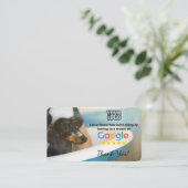 Dog Groomer Google Review Template mit QR - Visitenkarte (Stehend Vorderseite)