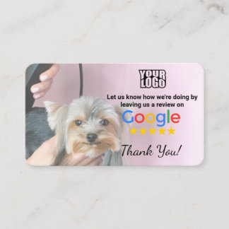 Dog Groomer Google Review Template mit QR - Visitenkarte