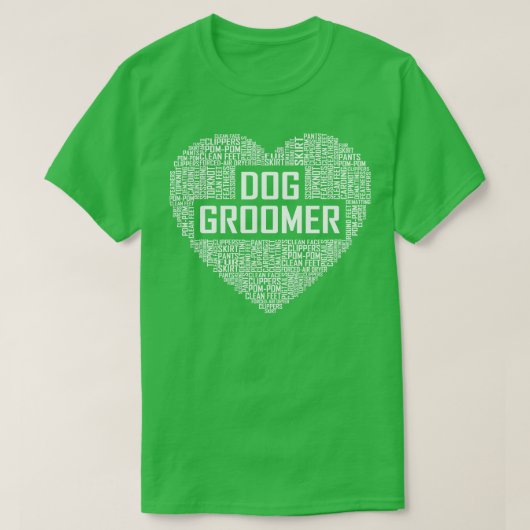Dog Groomer Heart T-Shirt (Design vorne)