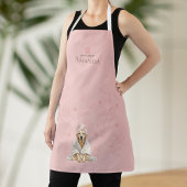 Dog Groomer Lab Personalized Pink Print Apron Schürze