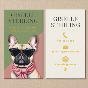Dog Groomer Luxury Pampered Puppy Visitenkarte