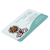 Dog Groomer Pet Spa Business Seafoam Magnet (Linke Seite)