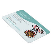 Dog Groomer Pet Spa Business Seafoam Magnet (Rechte Seite)