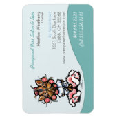 Dog Groomer Pet Spa Business Seafoam Magnet (Vertikal)