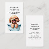 Dog Groomer Poodle Visitenkarte (Vorne/Hinten)