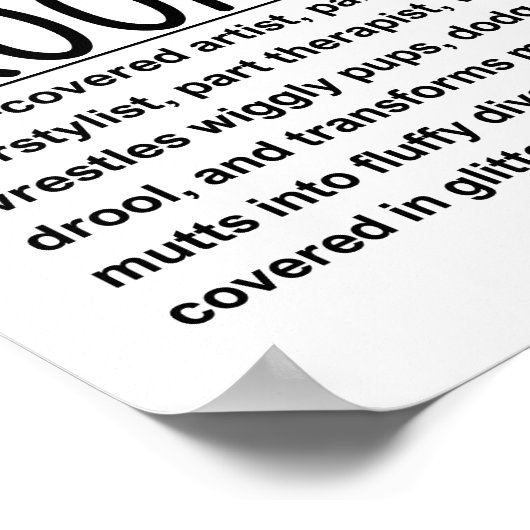 Dog groomer poster (Ecke)