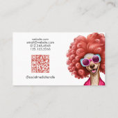 Dog Groomer QR Code Fun Business Card Visitenkarte (Rückseite)